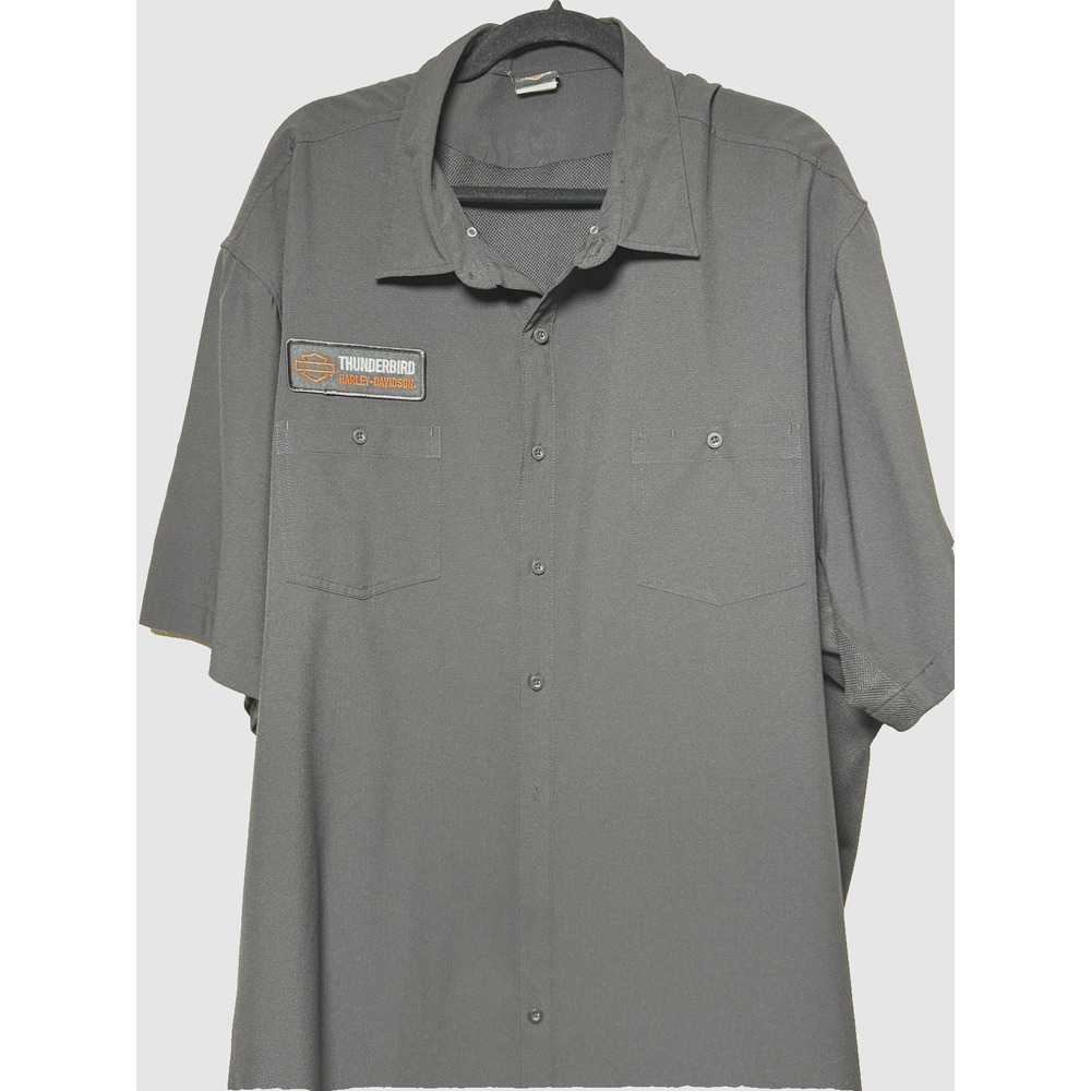 Harley-Davidson‎ Thunderbird Albuquerque NM Button Up black Men's Shirt Size 4XL